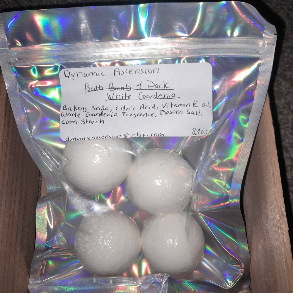 Dynamic Ascension White Gardenia Bath Bomb 4 Pack 8.4 oz